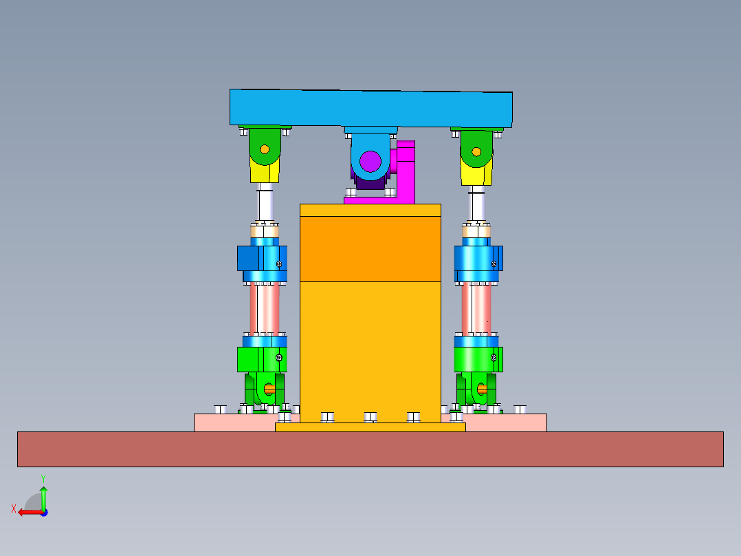 两轴电液振动台后视图