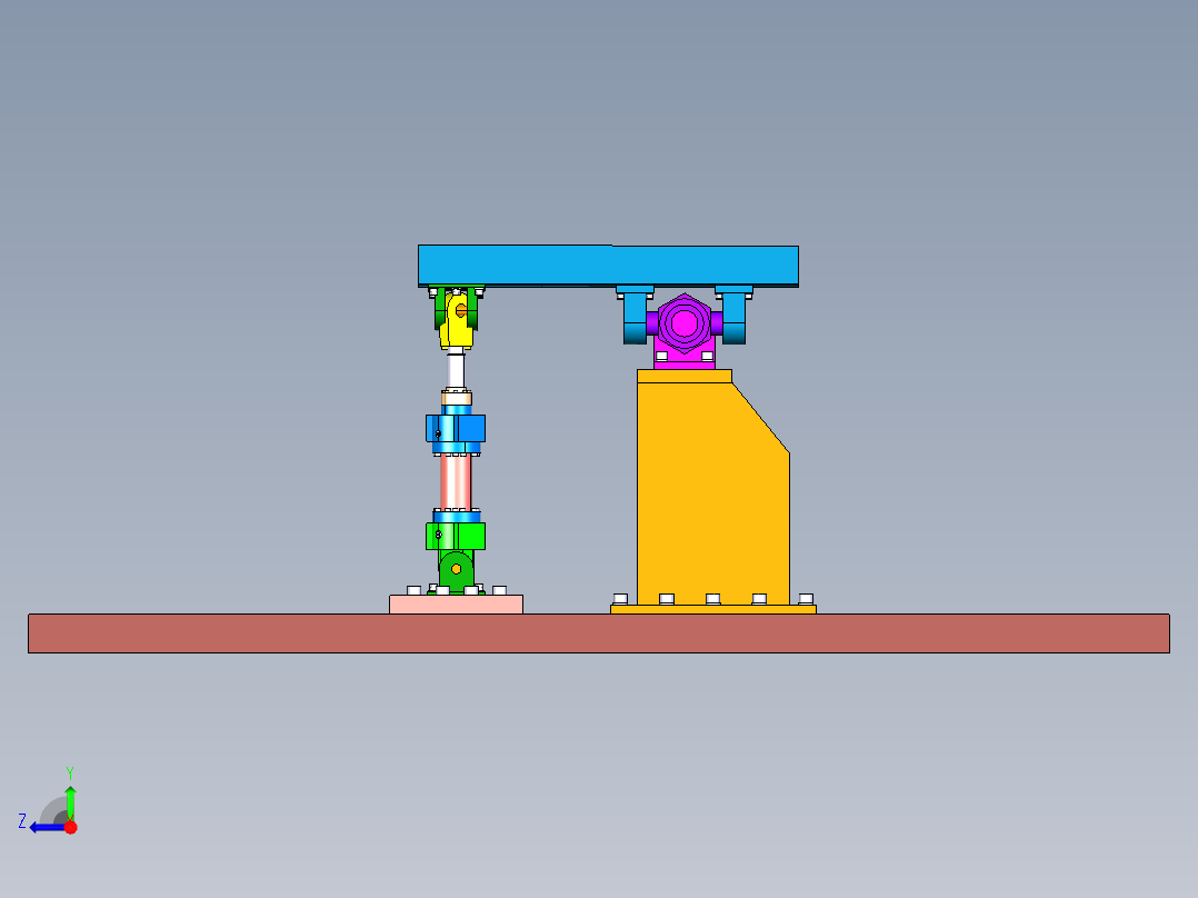 两轴电液振动台右视图