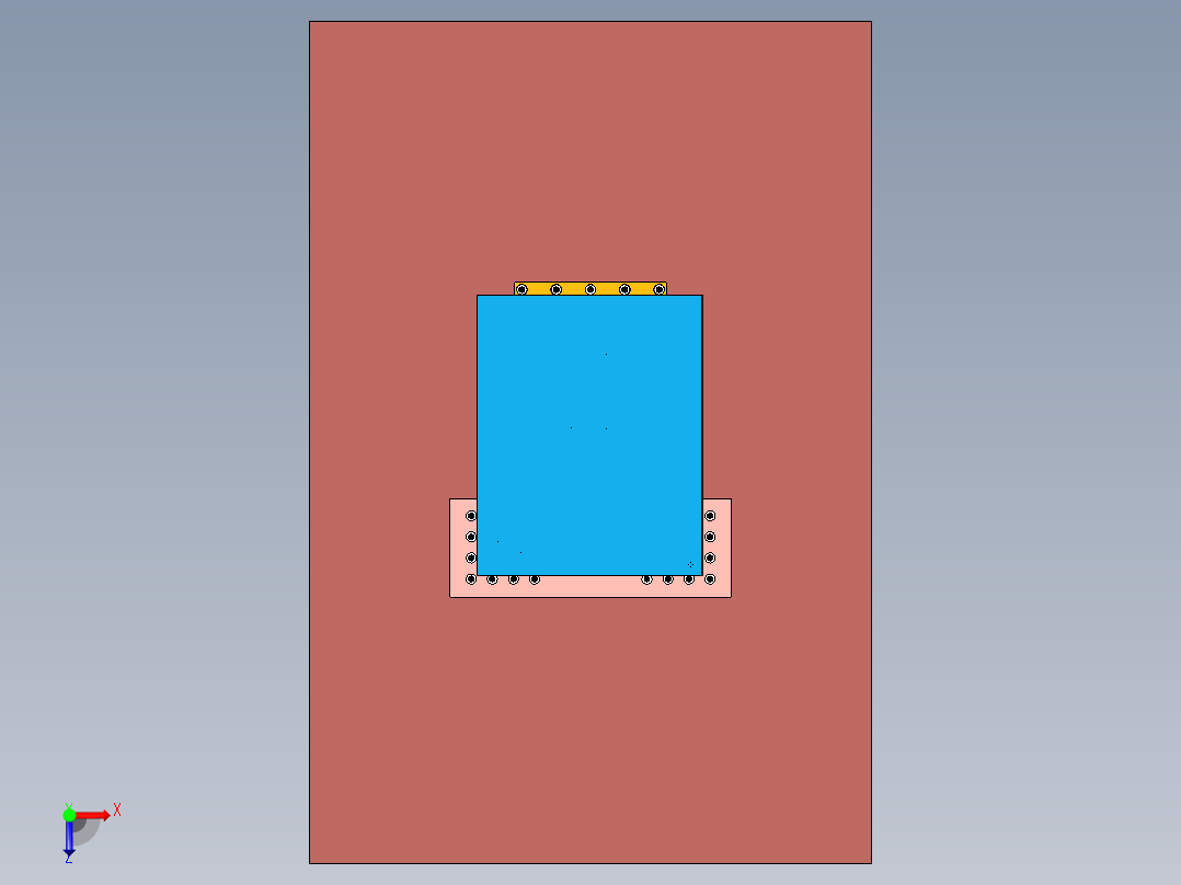 两轴电液振动台俯视图