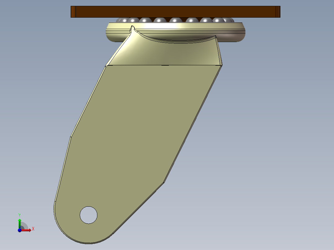 万向轮、脚轮(125)前视图