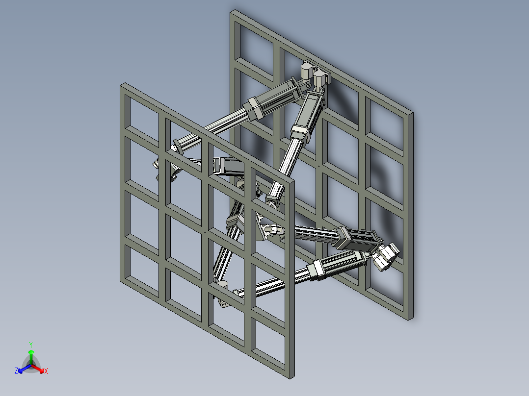 赫弘 六自由度平台总装-104正等轴测图