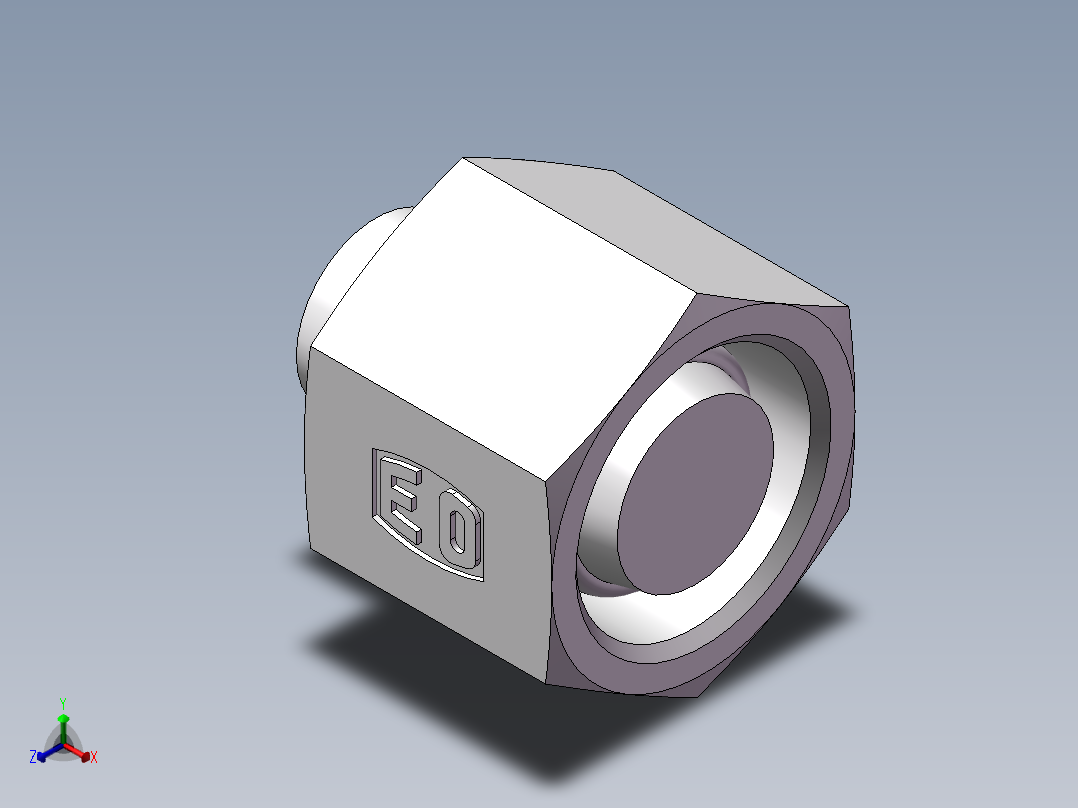锥孔螺堵、9C-16正等轴测图