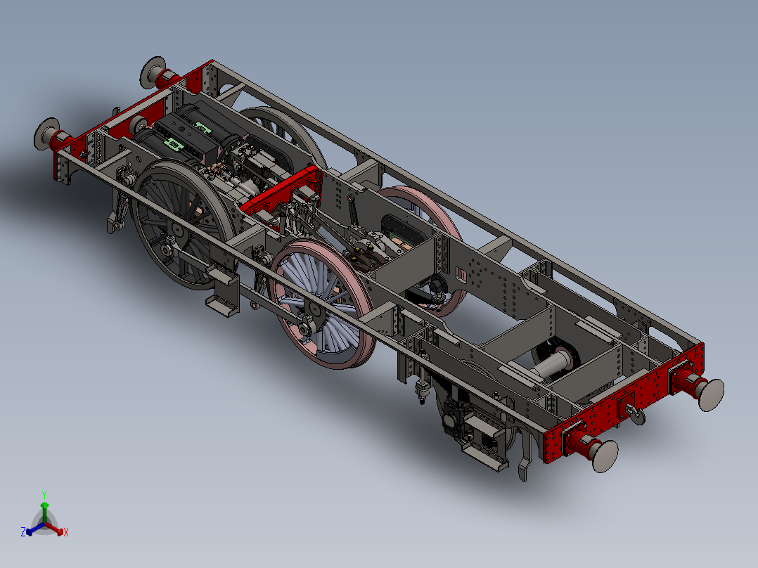 火车、动车、高铁正等轴测图