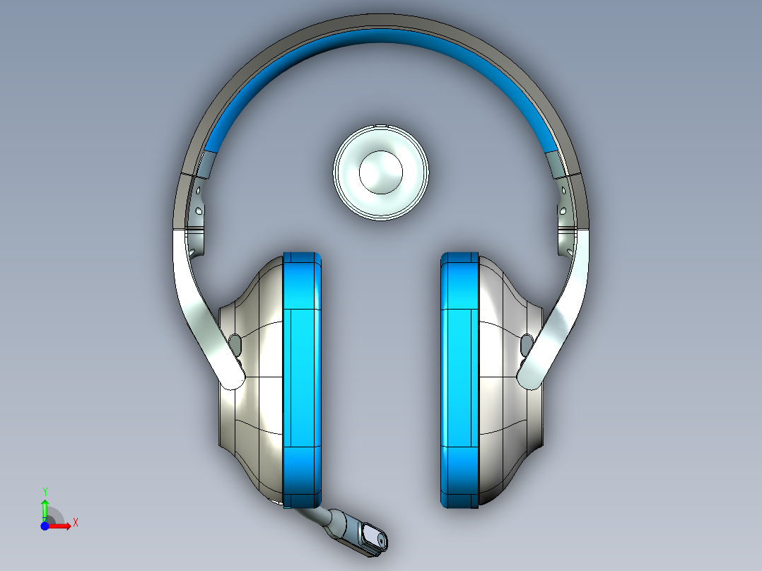 罗技头戴耳机前视图