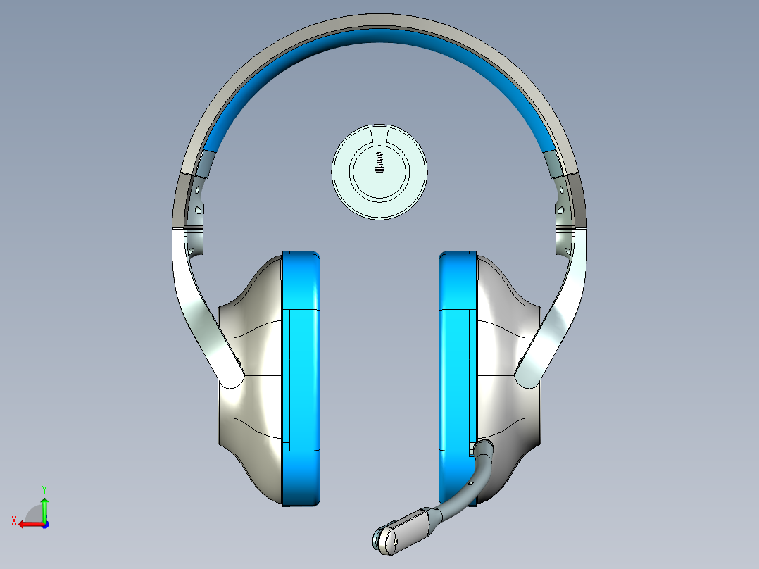 罗技头戴耳机后视图