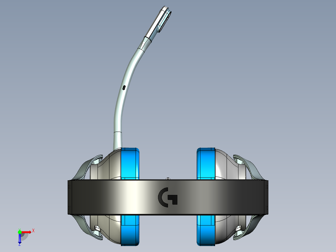 罗技头戴耳机俯视图