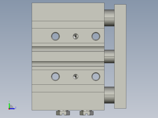 气缸 SMC MGPM16-10Z-M9BL左视缩略图