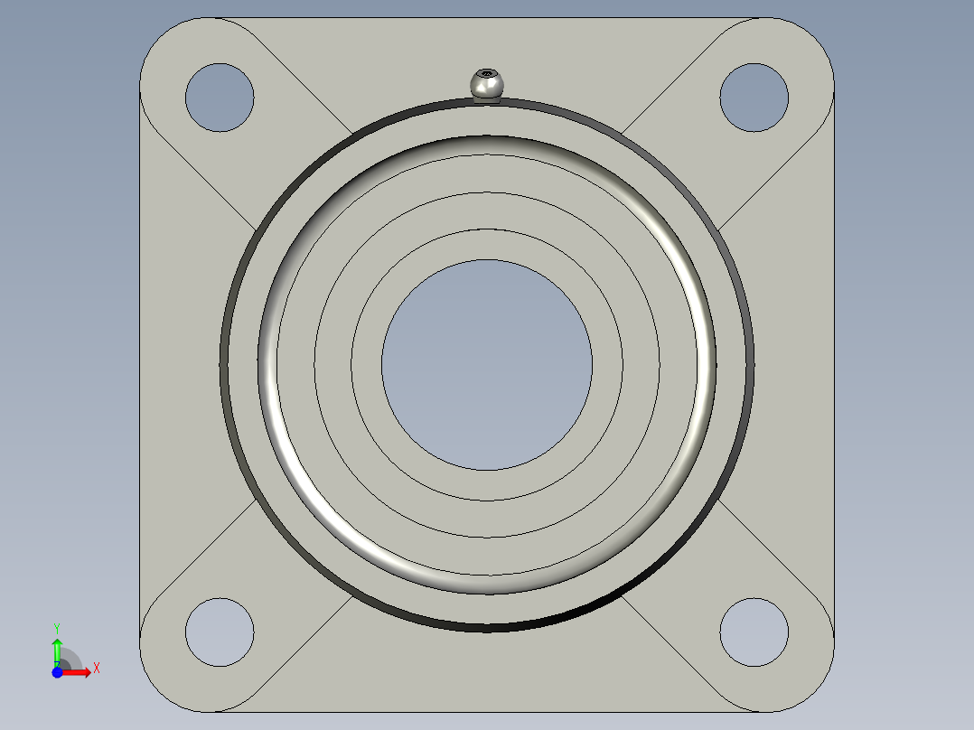 GBT7810-1995带方形座轴承UCFUUCFU208前视图
