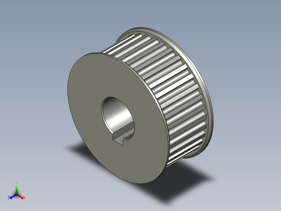 旋转主动轮Z36-M5正等轴测图