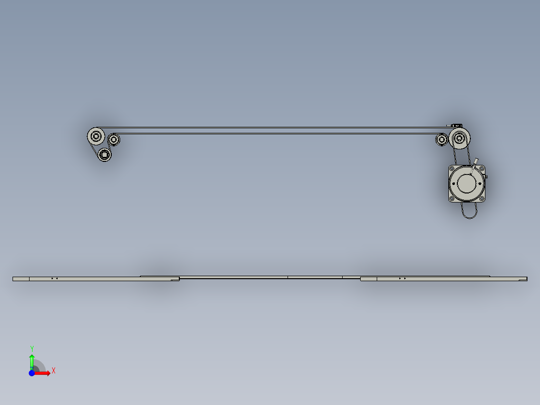 M02103-03-0A02载具回流皮带机构前视图
