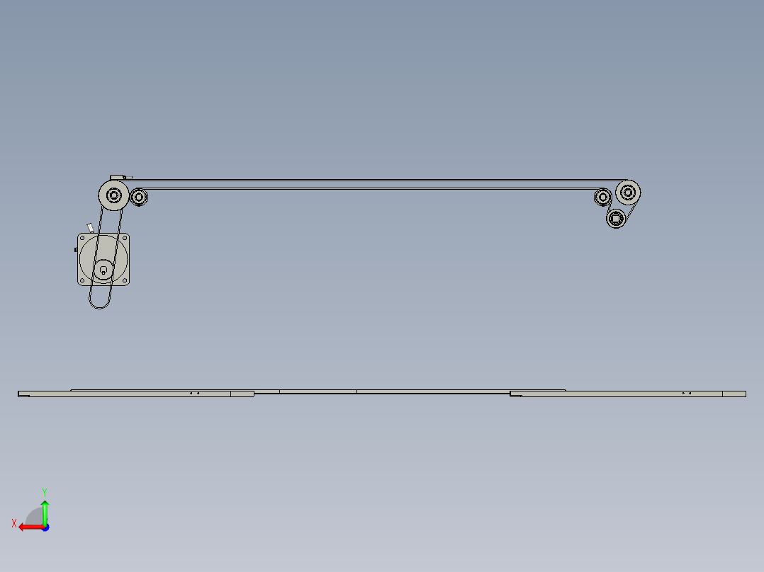 M02103-03-0A02载具回流皮带机构后视图