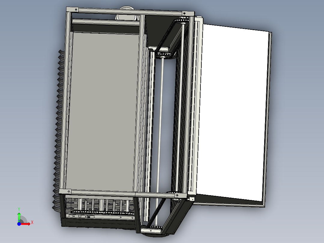 蔬菜食品化处理包装流水线前视图