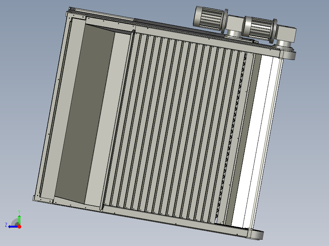 蔬菜食品化处理包装流水线右视图