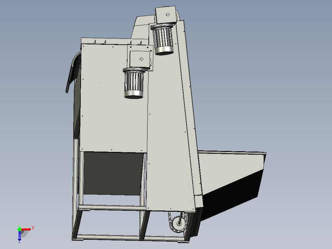 蔬菜食品化处理包装流水线俯视图