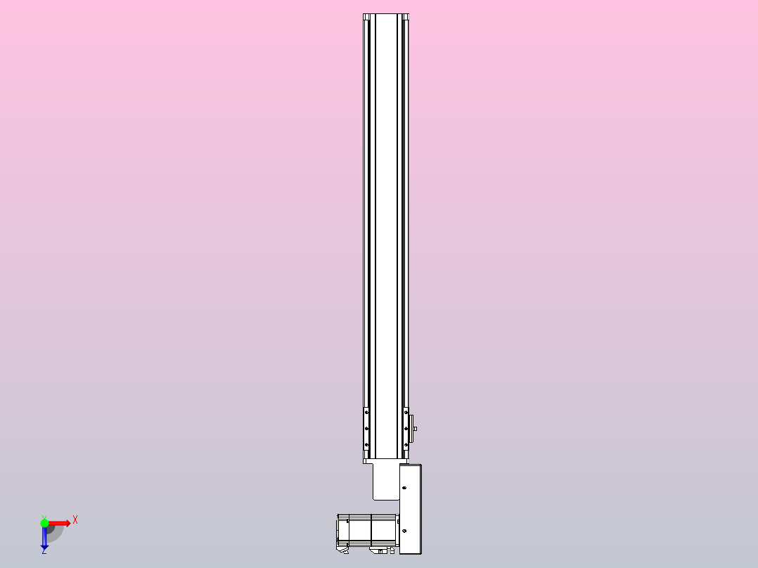皮带直线轴半封闭可选导轨TPA-HNB-85S-90-L650-MR-C-P20-N3俯视图