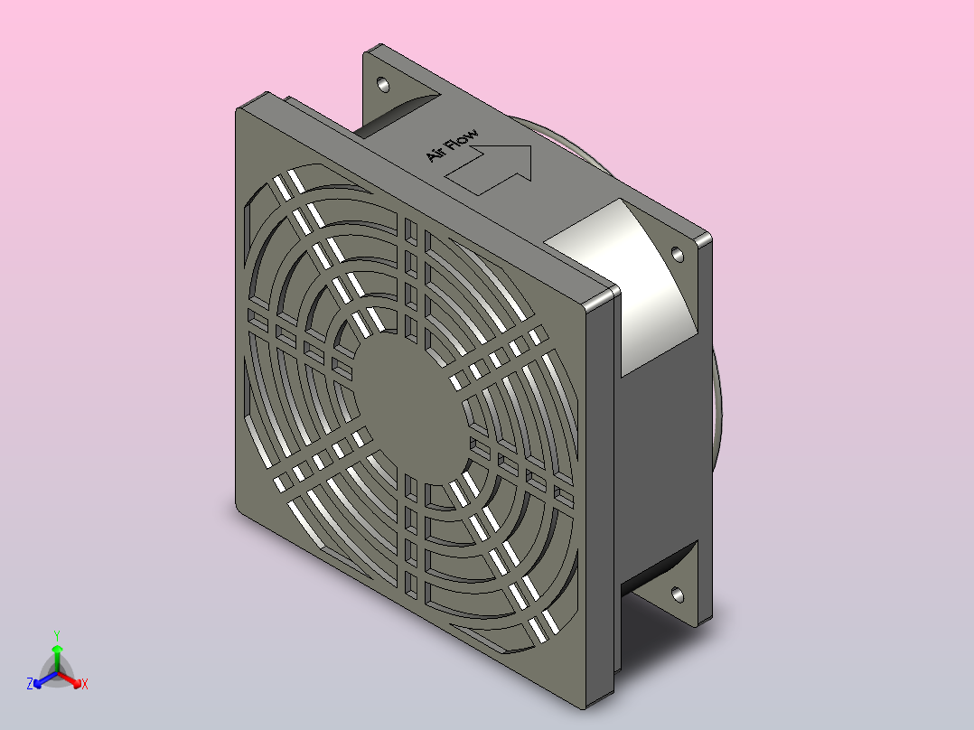 散热风扇（120）+2个防护网主视图