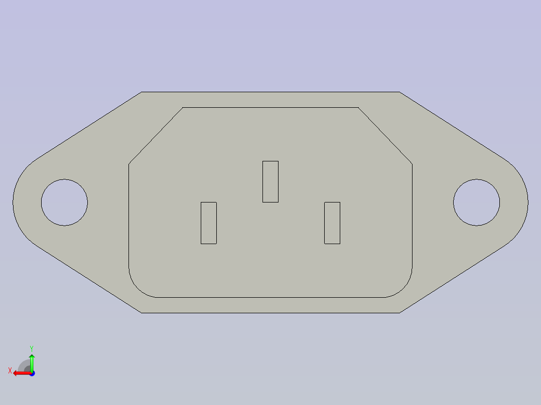 电源插座(电脑)-F后视图