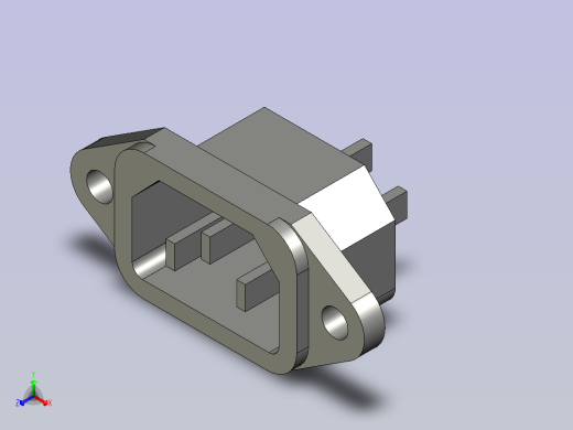 电源插座(电脑)-F正等轴测缩略图