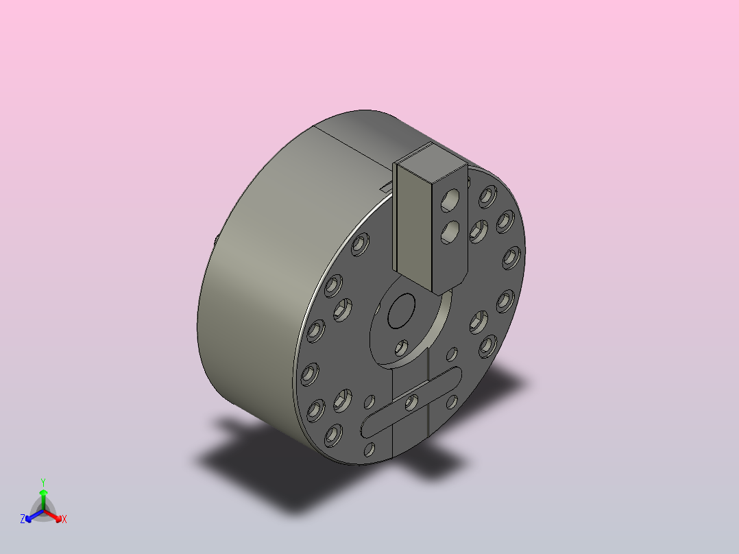 1L中实型超长爪行程动力夹头[1L-10]正等轴测图