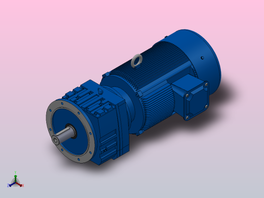 RF107法兰轴伸式安装斜齿轮减速机RF107-Y37-4P-225S-M1-0°-Φ450正等轴测缩略图