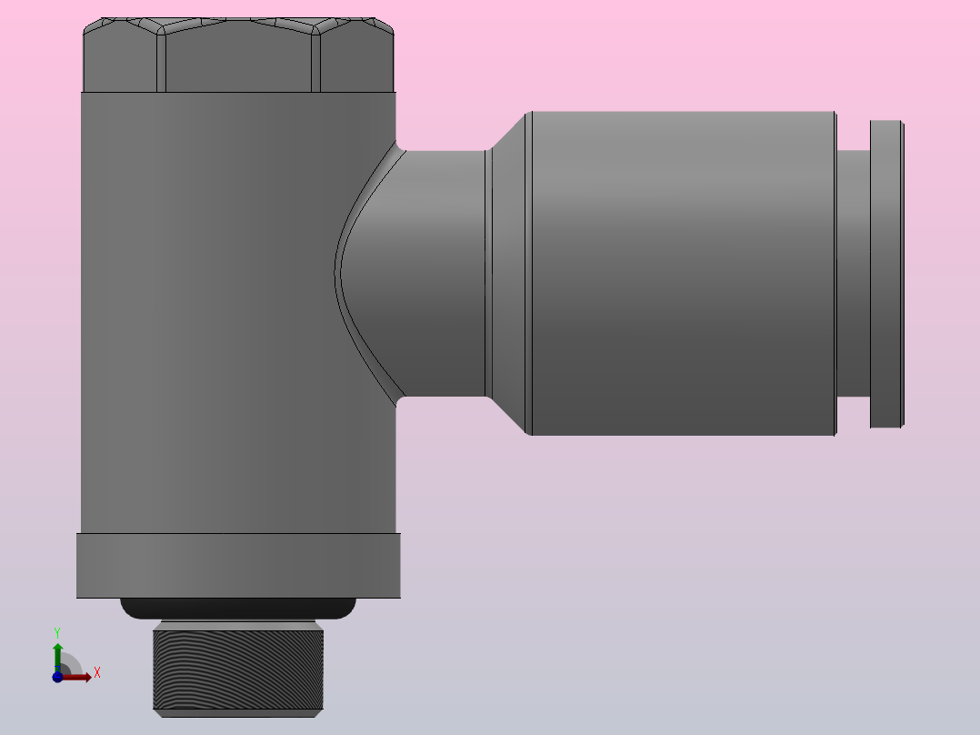 IPHT-G 全铜外六角-G螺纹管接头_IPHT04-M5前视图