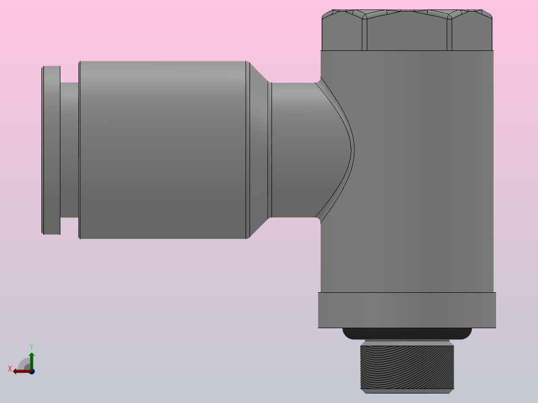 IPHT-G 全铜外六角-G螺纹管接头_IPHT04-M5后视图