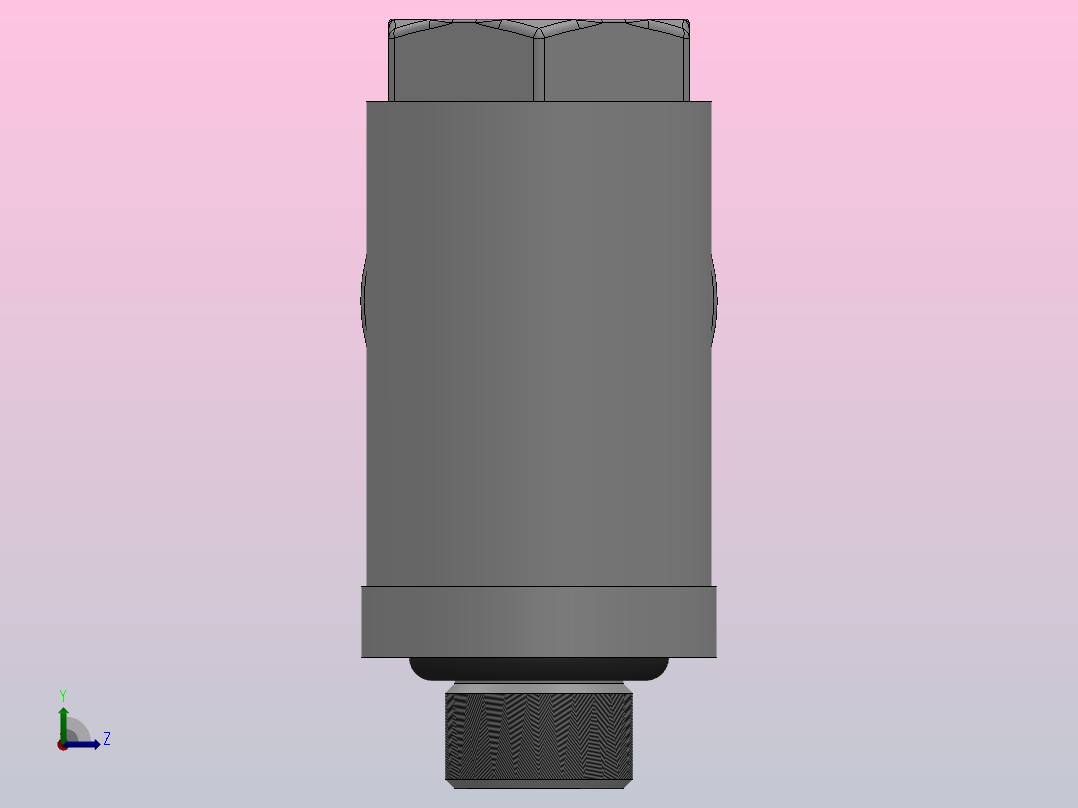 IPHT-G 全铜外六角-G螺纹管接头_IPHT04-M5左视图