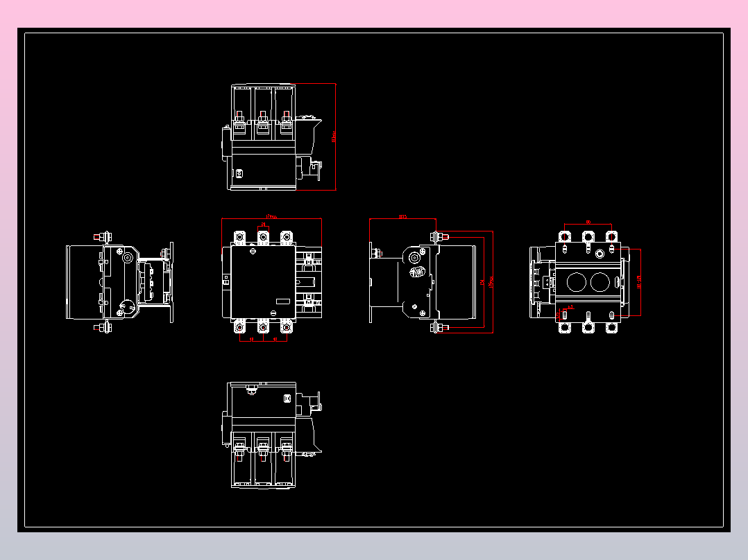 NC2-185交流接触器外形安装尺寸图202204