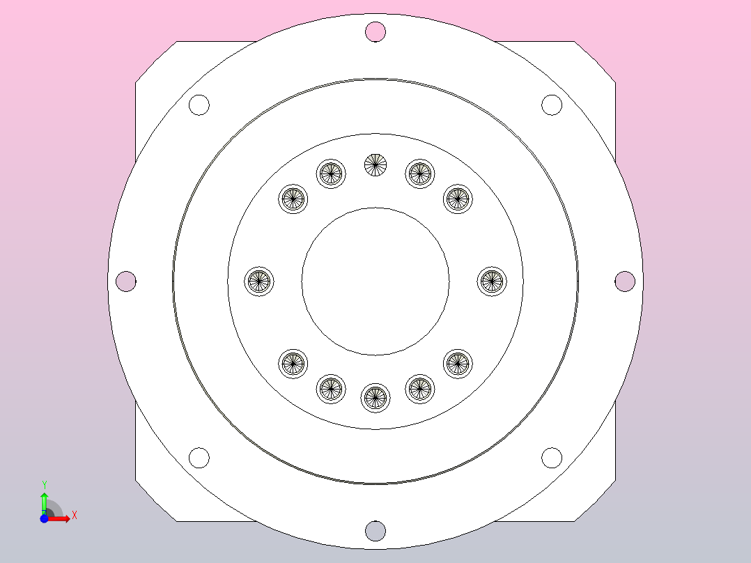 鑫松PD110-L1-P0-22-110-145-M8斜齿行星减速机前视图