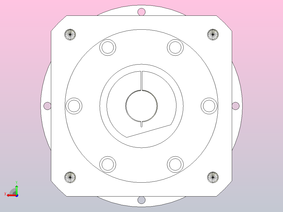鑫松PD110-L1-P0-22-110-145-M8斜齿行星减速机后视图