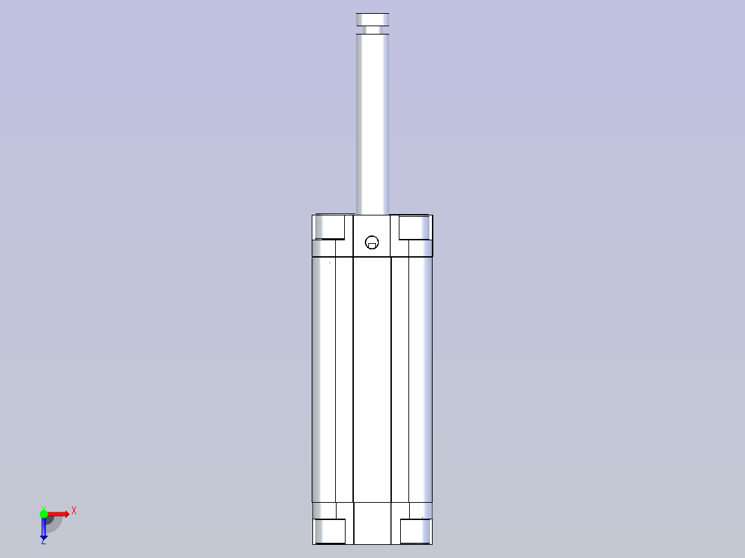 气动缸俯视图