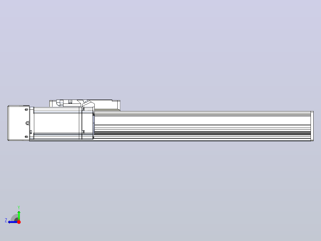 滚珠丝杠直线轴带导轨全封闭TPA-HCR-105D-1610C-L300-MR-C-P40-N3右视图