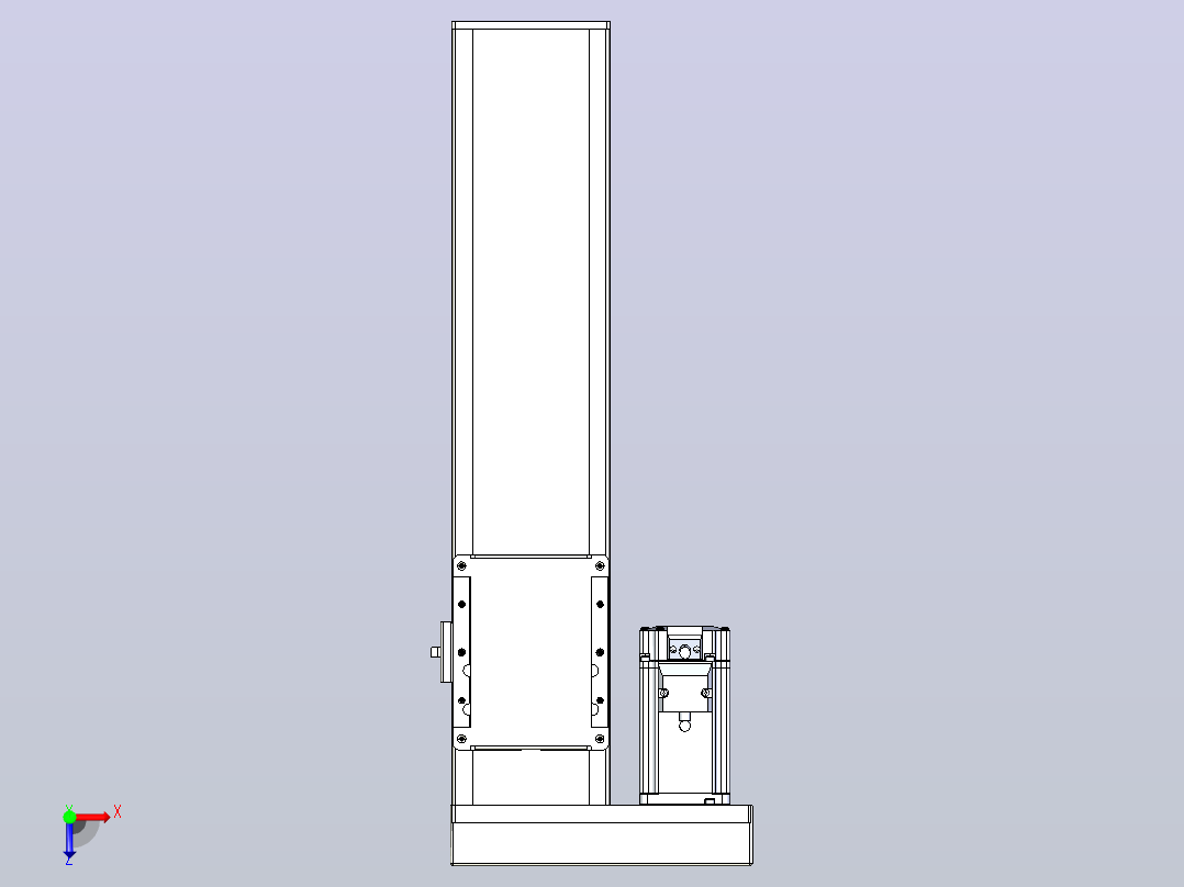 滚珠丝杠直线轴带导轨全封闭TPA-HCR-105D-1610C-L300-MR-C-P40-N3俯视图