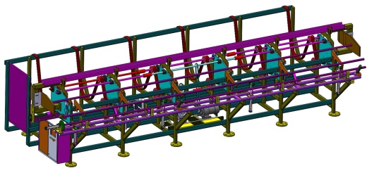 6+米长的圆管给料机3D图纸+Solidworks设计