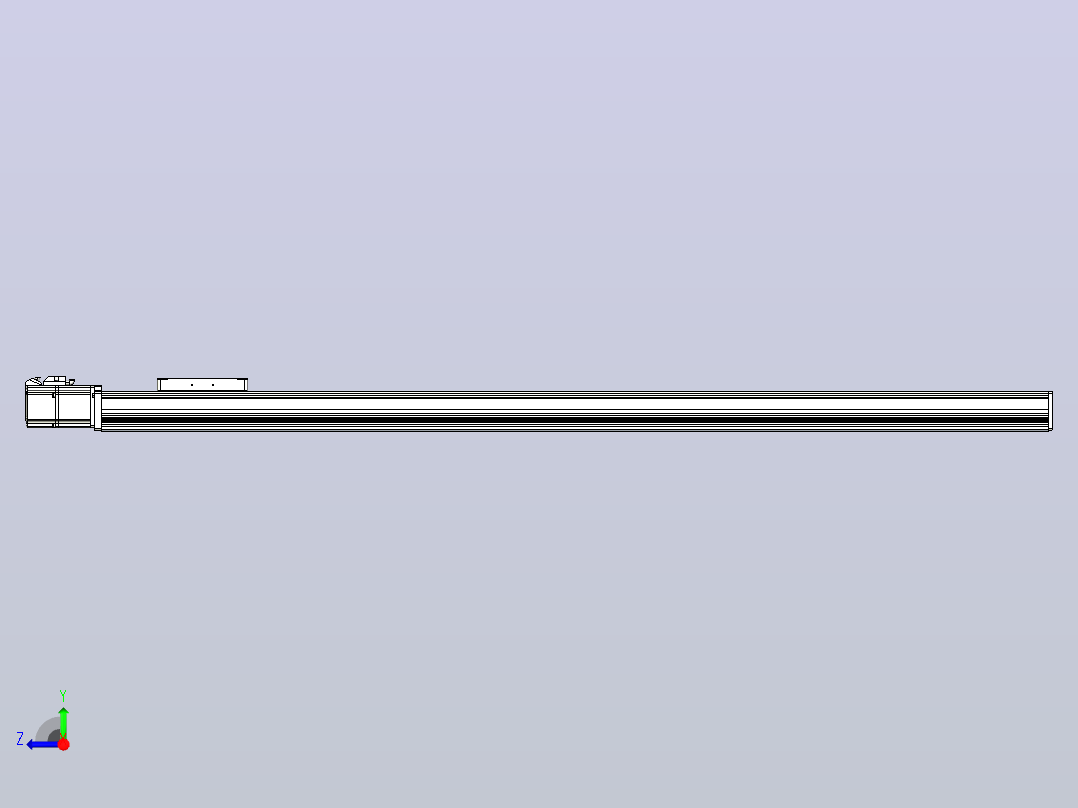 滚珠丝杠直线轴带导轨全封闭TPA-HCR-105D-1610C-L1100-M-Y-P40-N3右视图