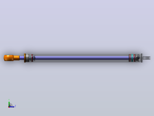 油缸设计（32-16-400）（SW+CAD）左视缩略图