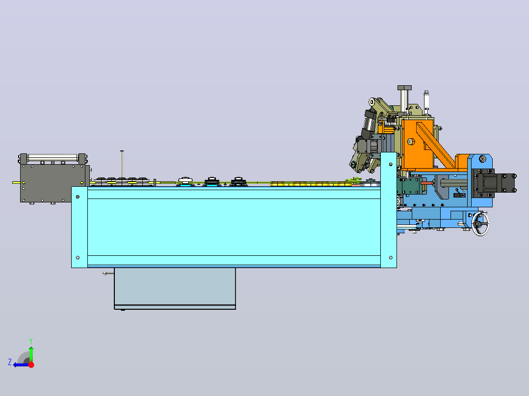 IRONCAD 2014 -环形弯曲机右视图
