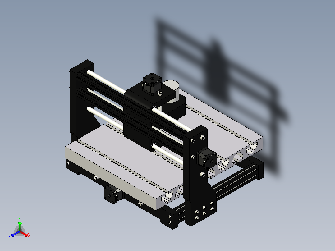 机床cnc-3018pro-1 8 STP正等轴测图