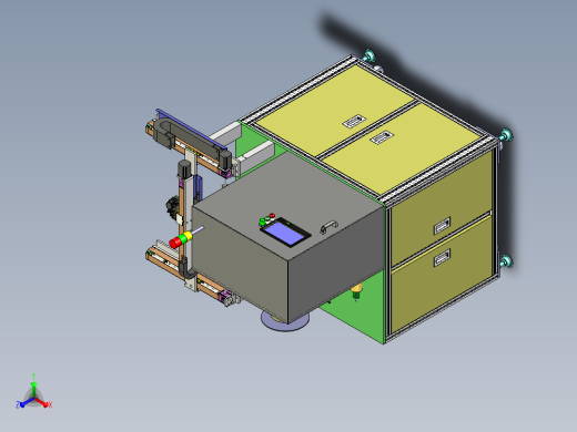 背板贴标机3D模型主视缩略图