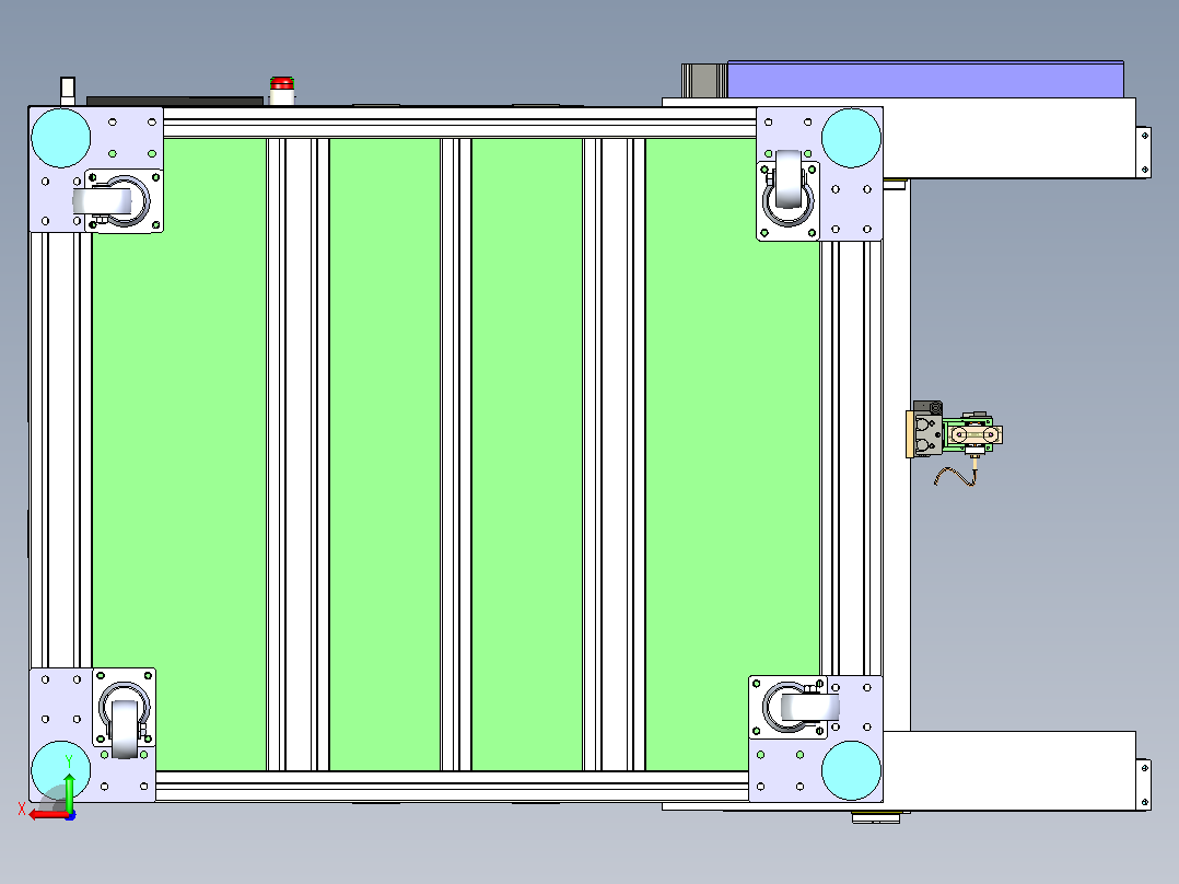 背板贴标机3D模型后视图