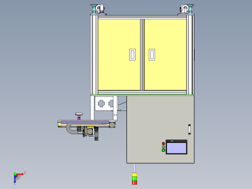 背板贴标机3D模型俯视缩略图