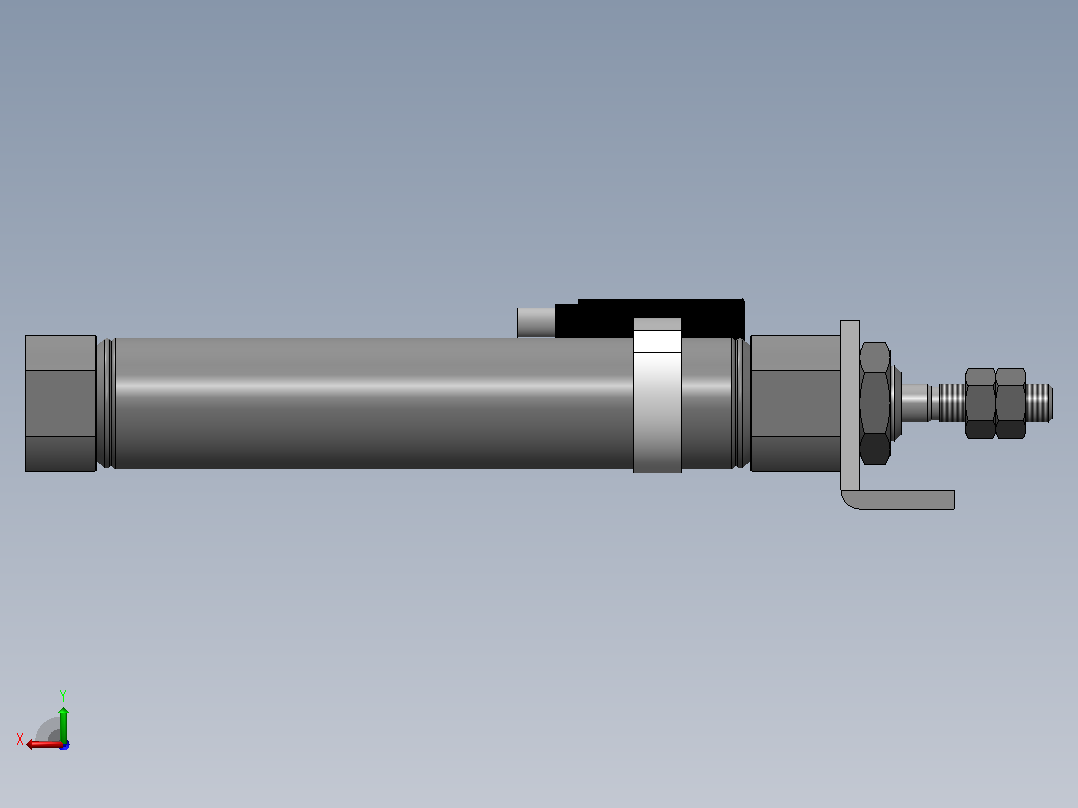 气缸PB16x60SRLB后视图