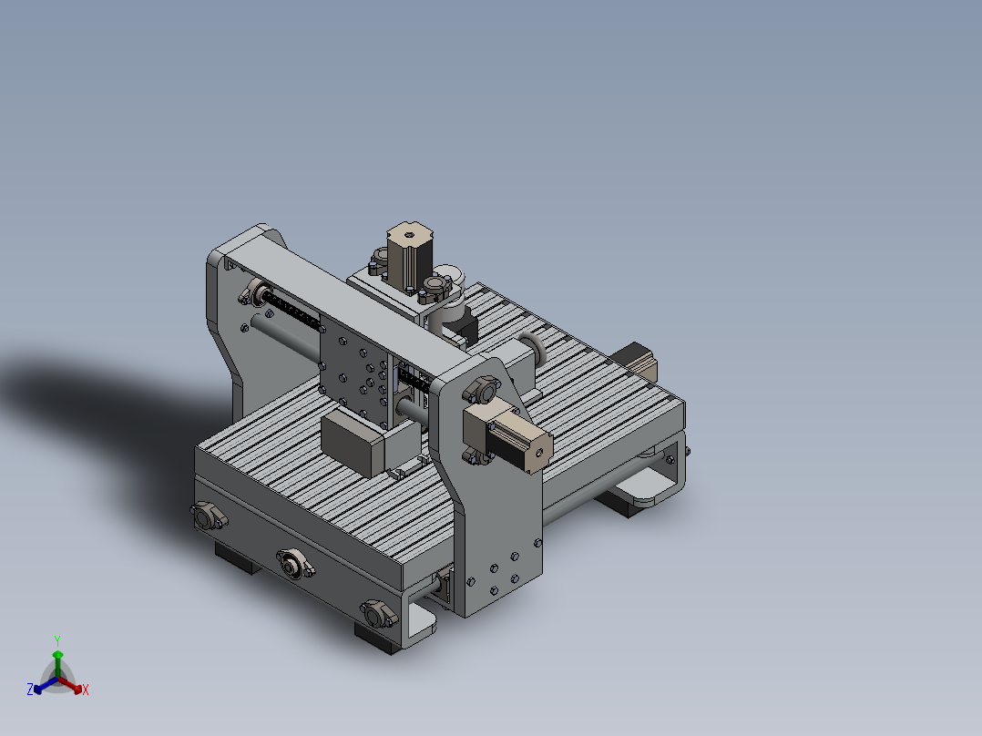4轴铣床正等轴测图
