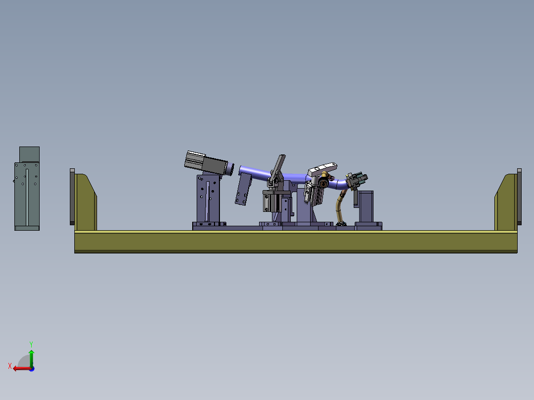 汽车排气管焊接夹具后视图