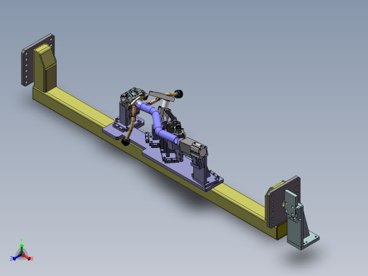 汽车排气管焊接夹具正等轴测缩略图