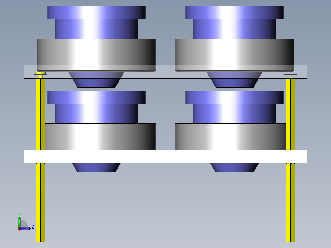 层叠夹具左视图