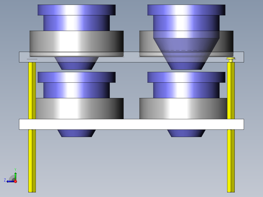 层叠夹具右视图