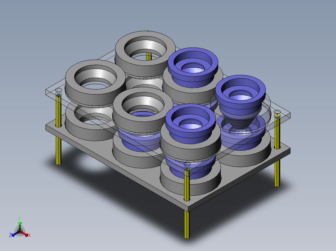 层叠夹具正等轴测图