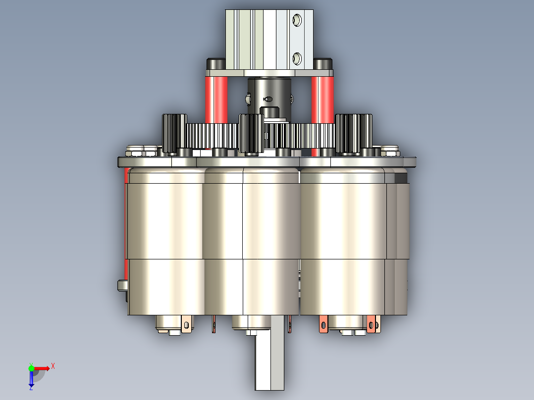 2档Flipped-4-775电机齿轮箱俯视图