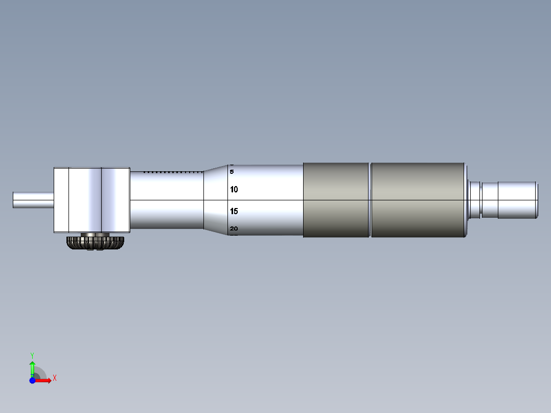 深度千分尺-Depth Micrometer Mitutoyo 0.01.STEP前视图